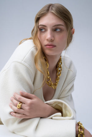 Arezzo Chain brass necklace