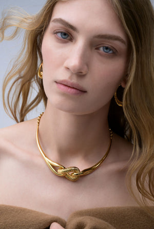 Nodo Fiorentino brass earrings