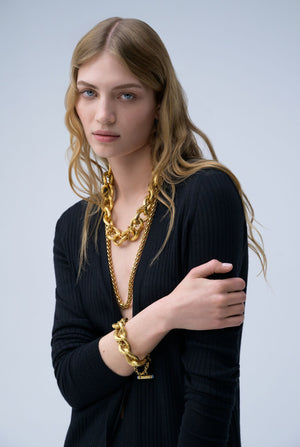 Arezzo Chain brass bracelet