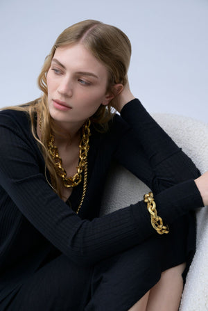 Arezzo Chain brass bracelet