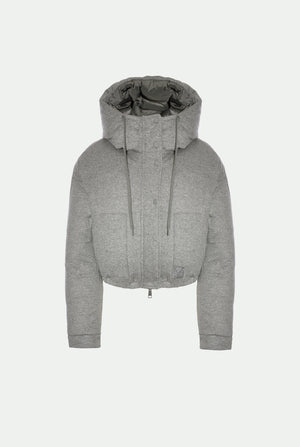 Reversible Waterproof Cashmere and wool blend down jacket