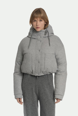 Reversible Waterproof Cashmere and wool blend down jacket