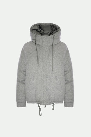 Piumino in misto cashmere e lana