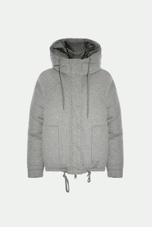 Reversible waterproof Cashmere and wool blend down jacket