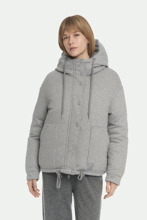Reversible waterproof Cashmere and wool blend down jacket