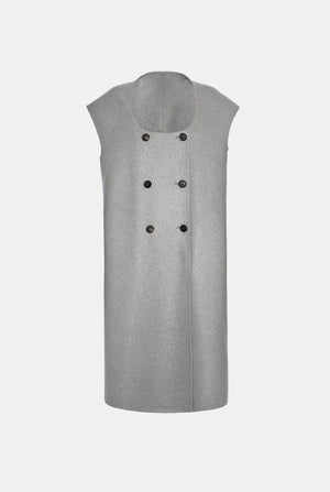 Gilet doppiopetto in cashmere e lana vergine