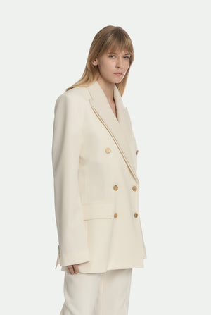 Tailored Double-Breasted Virgin Wool Jacket