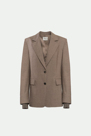 Einreihiger Blazer aus Schurwolle