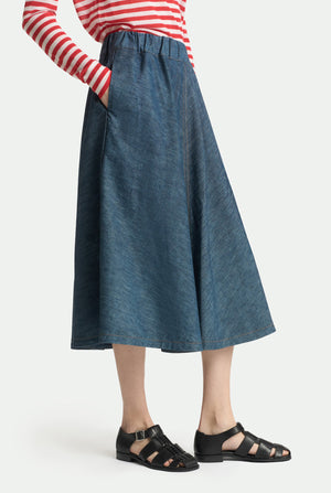 Cotton denim skirt