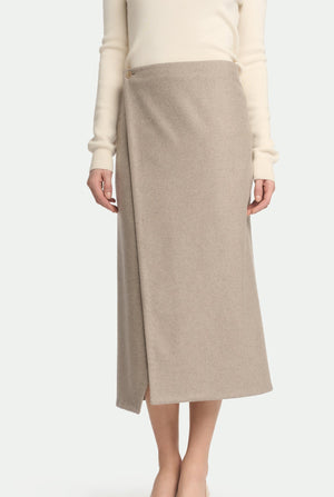 Wrap skirt in luxury cashmere