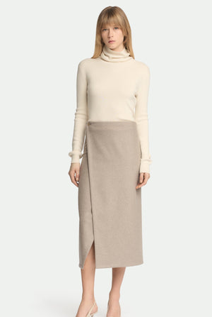 Wrap skirt in luxury cashmere
