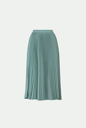 Pleated skirt with airbrushed print