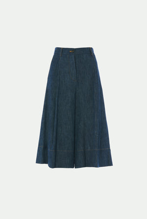 Bermudas en denim de algodón