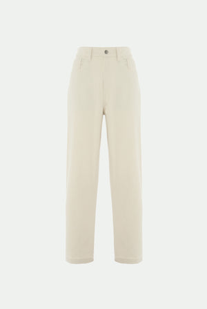Cashmere and cotton denim trousers