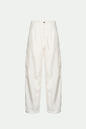 Cargo pants in silk