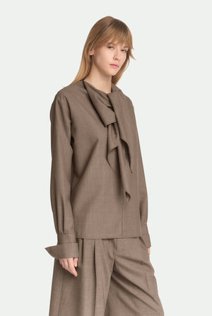 Blusa in misto lana vergine