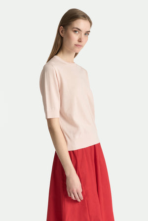 Maglia Girocollo in cashmere seta