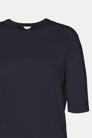 Maglia girocollo in cashmere seta