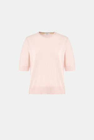 Rundhalspullover aus Kaschmir und Seide