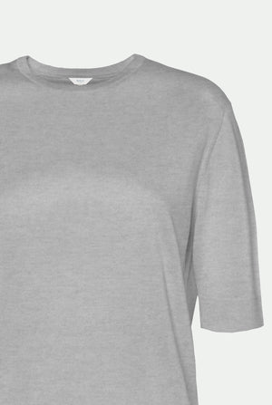 Jersey de cuello redondo de cachemira y seda