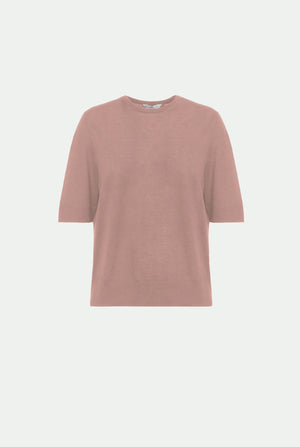 Crew neck in cashmere silk