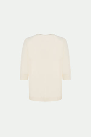 Rundhalpullover aus Makò-Baumwolle