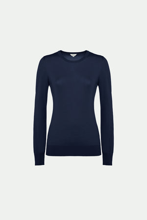 Cashmere and silk crewneck