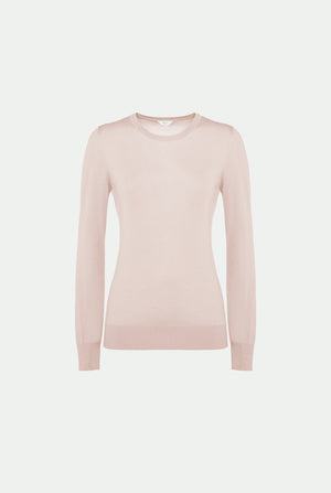 Rundhalspullover aus Kaschmir und Seide