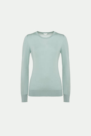 Rundhalspullover aus Kaschmir und Seide