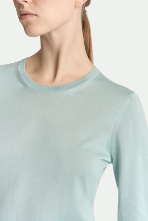 Rundhalspullover aus Kaschmir und Seide