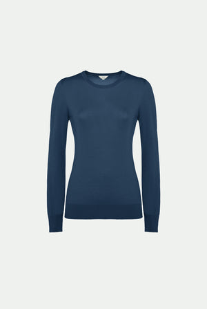 Cashmere and silk crewneck