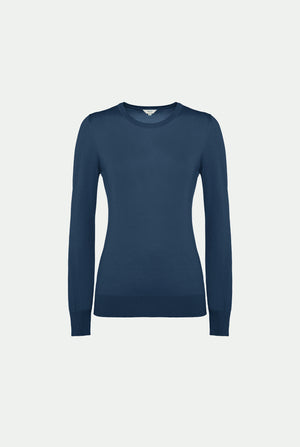 Rundhalspullover aus Kaschmir und Seide