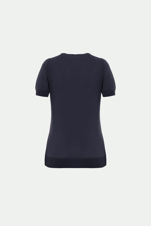 Rundhalpullover aus Makò-Baumwolle