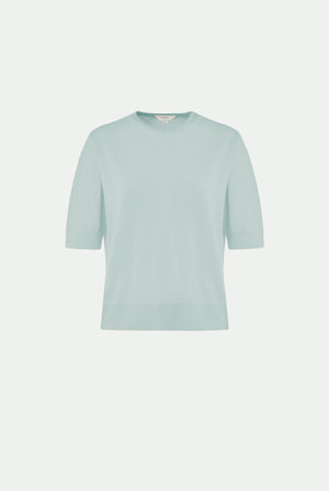 Crew neck in cashmere silk