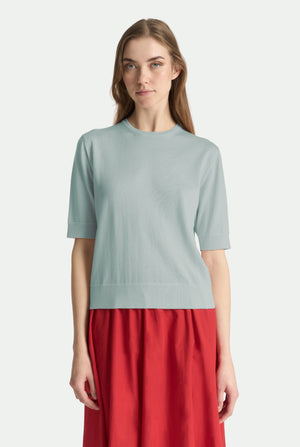 Crew neck in cashmere silk