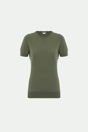 Rundhalpullover aus Makò-Baumwolle