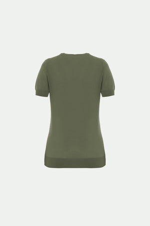 Rundhalpullover aus Makò-Baumwolle