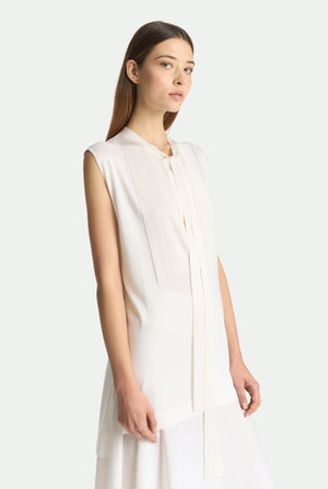 Ärmelloser Pullover aus Seide und Kaschmir