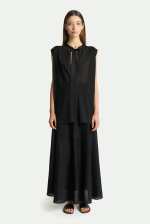 Ärmelloser Pullover aus Seide und Kaschmir