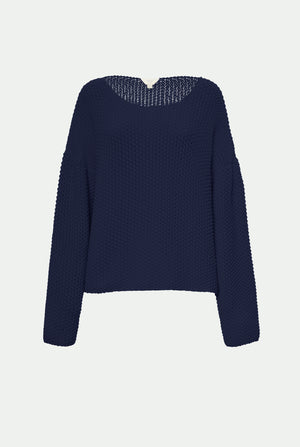 Cotton blend crew neck