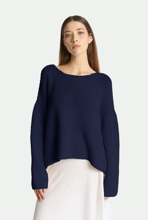 Cotton blend crew neck