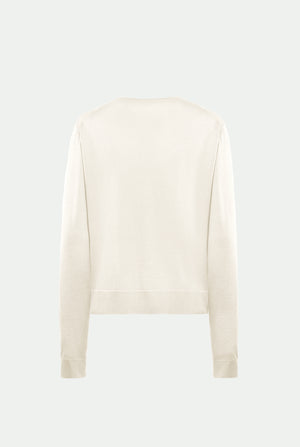 Crew neck in cashmere silk