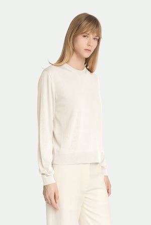 Crew neck in cashmere silk