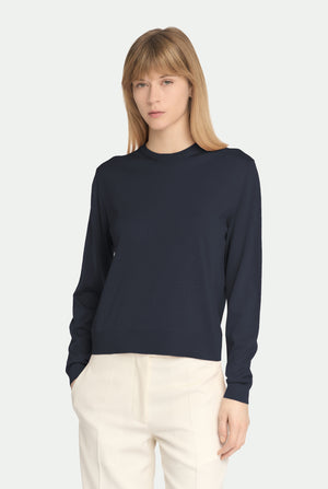 Crew neck in cashmere silk