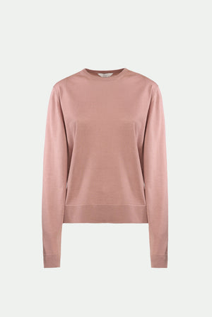 Crew neck in cashmere silk