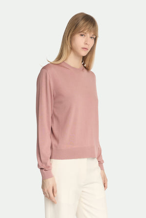 Crew neck in cashmere silk