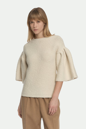 Crew neck in luxury cashmere and wool