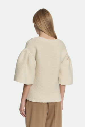 Crew neck in luxury cashmere and wool
