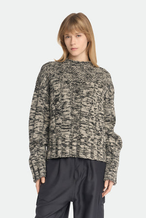 Crew neck in virgin wool and cashmere