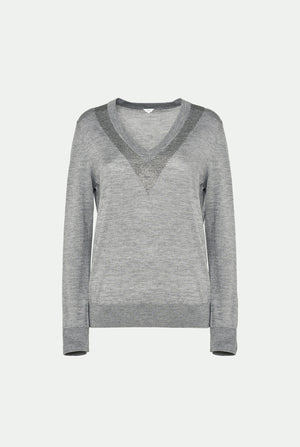 Cashmere and silk V-neck sweater